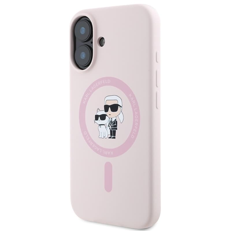 Karl Lagerfeld Silicone Karl & Choupette Ring MagSafe - Case iPhone 16 (pink) 2
