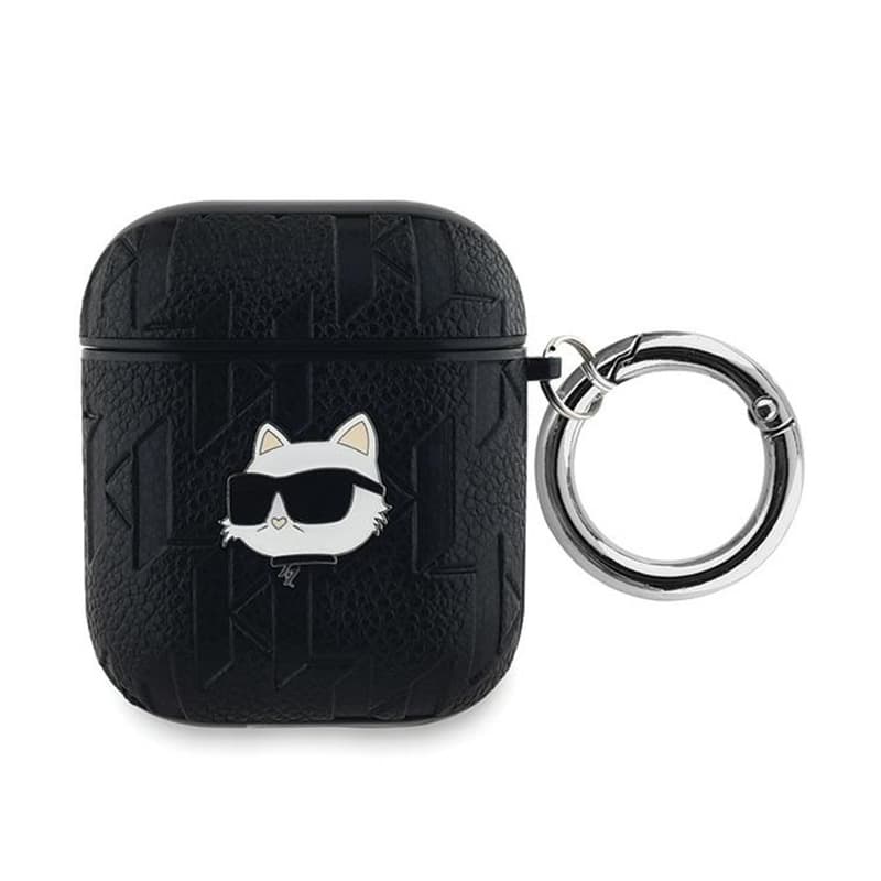 Karl Lagerfeld Monogram Choupette Head - AirPods 1/2 gen case (black) 1