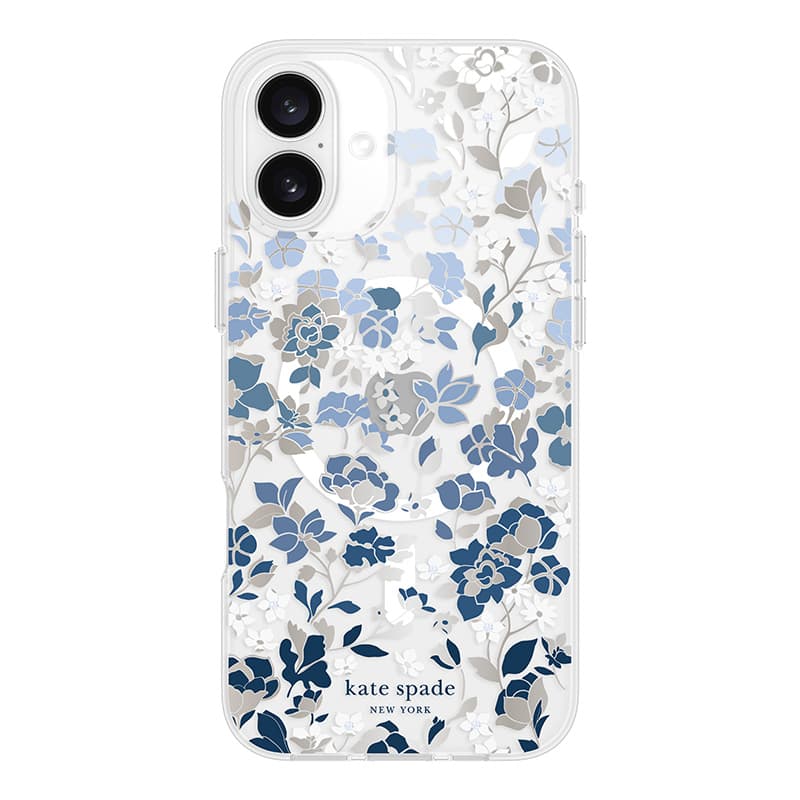 Kate Spade New York Protective Gems MagSafe - Case for iPhone 16 Plus (Flowerbed Blue) 2