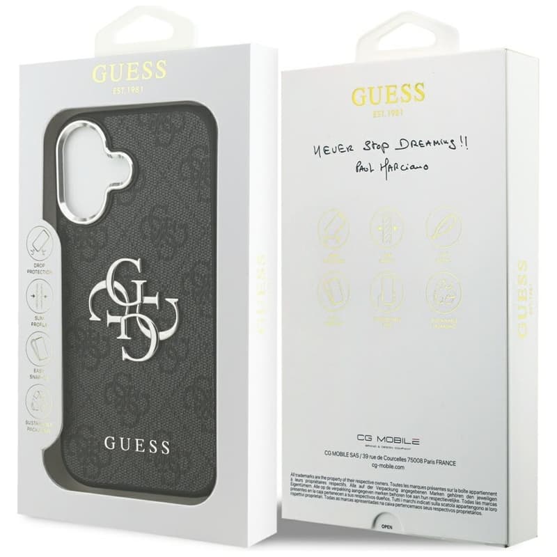Guess 4G Big 4G Classic Logo - Case iPhone 17 (Black / Silver) 8