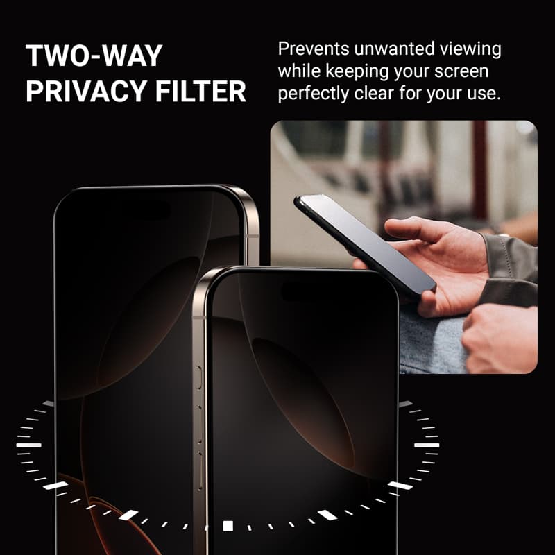 Crong Privacy 3D Armor Glass - Tempered privacy glass iPhone 16 / iPhone 15 3