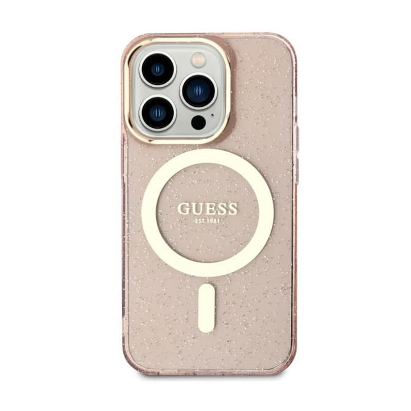 Guess Glitter Gold MagSafe - Case for iPhone 11 (Pink) 1