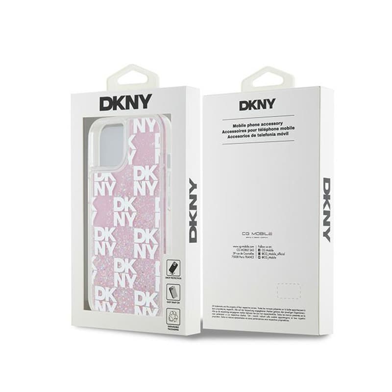 DKNY Liquid Glitter Multilogo - Case iPhone 15 / 14 / 13 (pink) 8