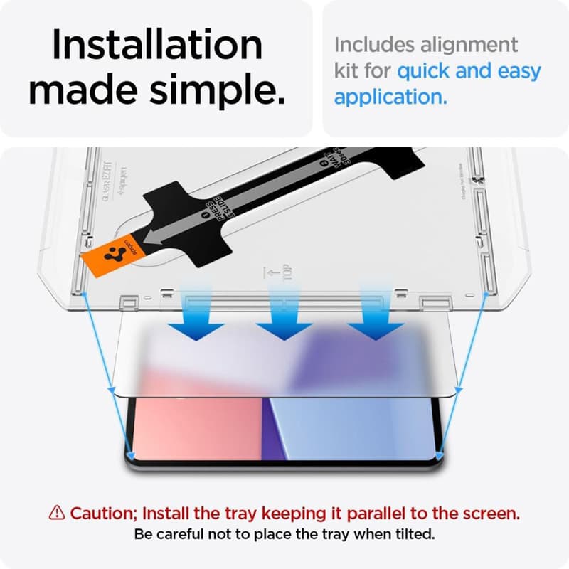 Spigen GLAS.TR EZ FIT - Tempered glass for iPad Pro 11" (M5,2025 / M4, 2024) (Transparent) 5
