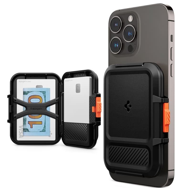 Spigen Lock Fit MagSafe - Magnetic Wallet (Black) 2
