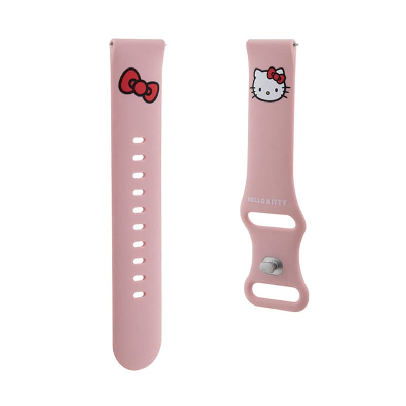 Hello Kitty Silicone Kitty Head - Universal strap for smartwatch 20 mm (pink) 3
