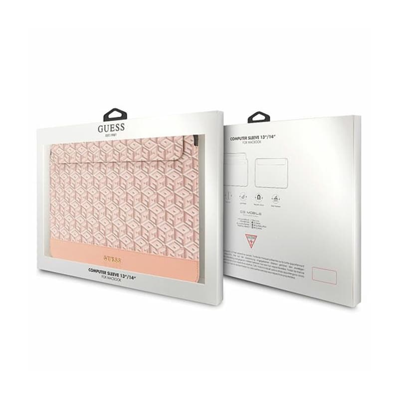 Guess GCube Stripes Computer Sleeve - 14" Notebook Case (Pink) 4