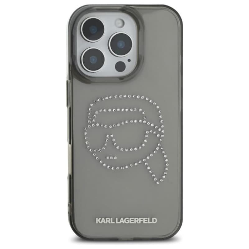 Karl Lagerfeld IML Rhinestones Karl Head - Case for iPhone 16 Pro Max (black) 3