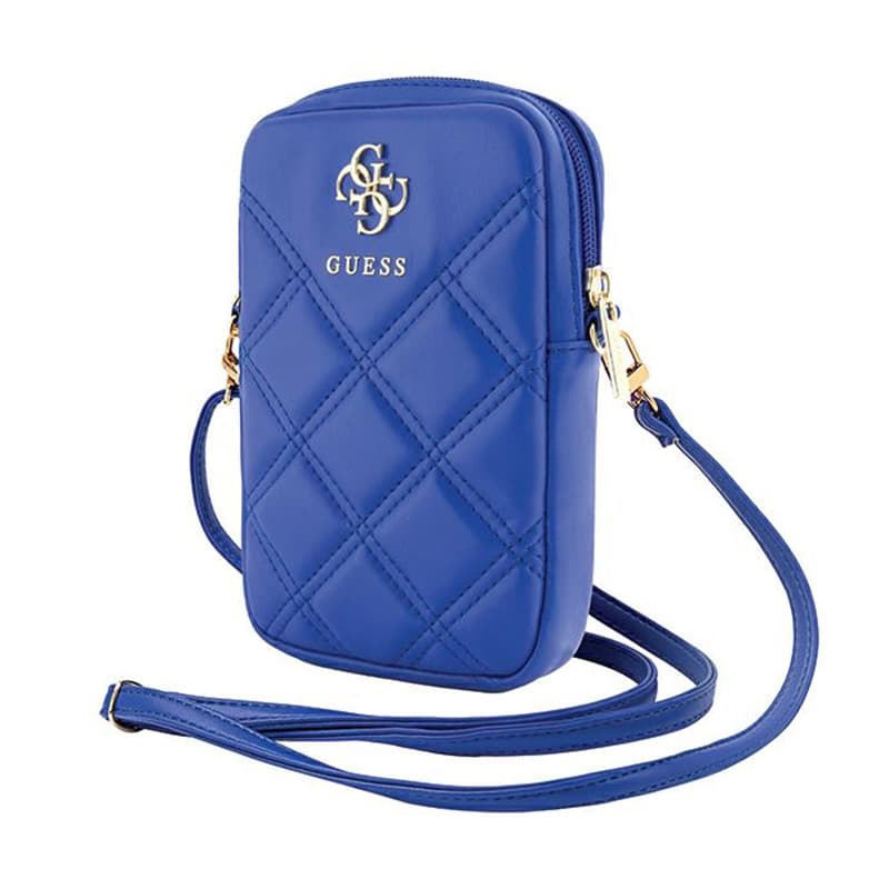 Guess Zip Quilted 4G - Phone bag (blue) 1