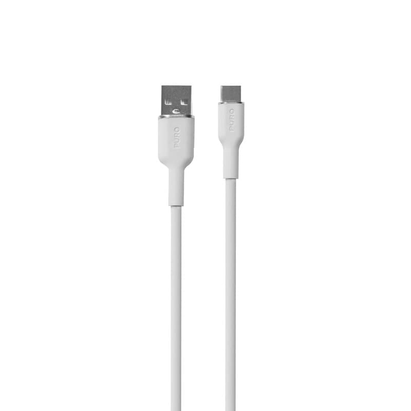 PURO ICON Soft Cable - Kabel USB-A do USB-C 1.5 m (White) 2