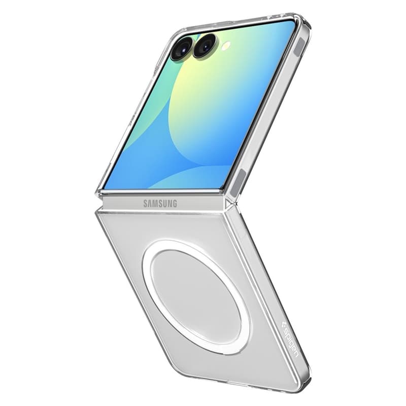 Spigen Airskin Mag MagSafe - Case for Samsung Galaxy Z Flip 7 (Clear/White) 2