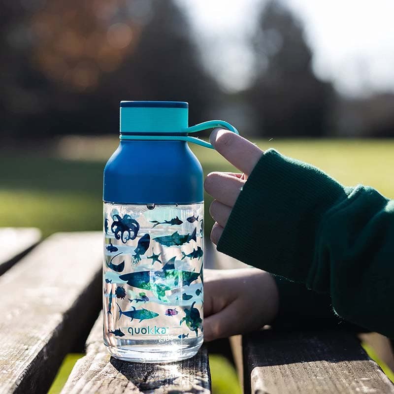 Quokka Ice Kids with strap - ecozen 430 ml water bottle with strap (Sea Animals) 2