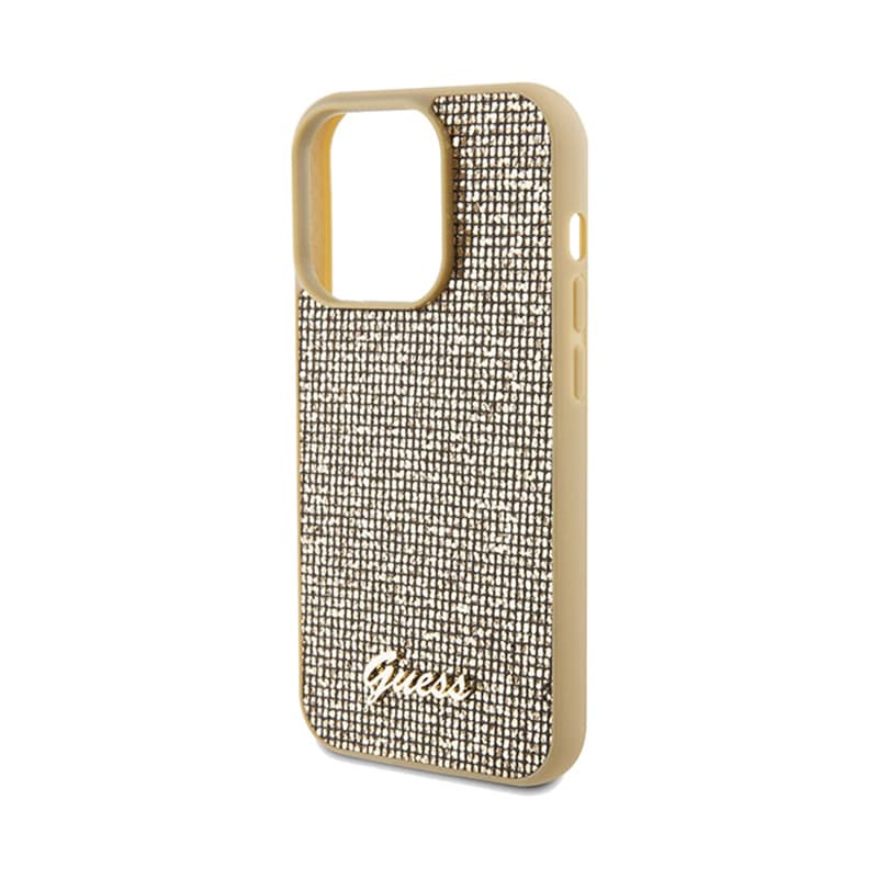 Guess Disco Metal Script - iPhone 14 Pro Case (Gold) 6
