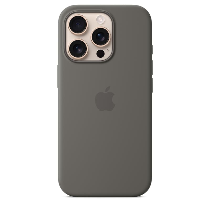 Apple Silicone Case – Silicone Case with MagSafe for iPhone 16 Pro (Stone Gray) 2
