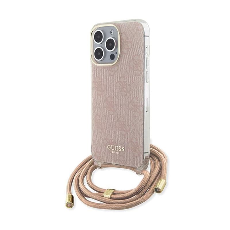Guess Crossbody Cord 4G Print - iPhone 15 Pro Case (pink) 1