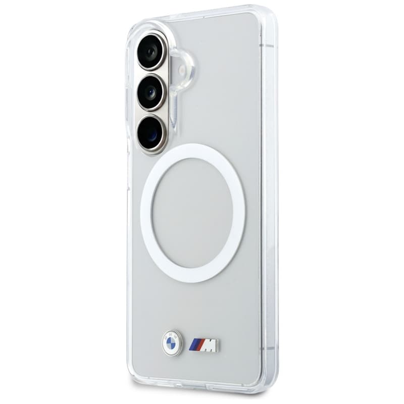 BMW IML Shockproof Metal Logo MagSafe - Samsung Galaxy S26 Case (Transparent) 2