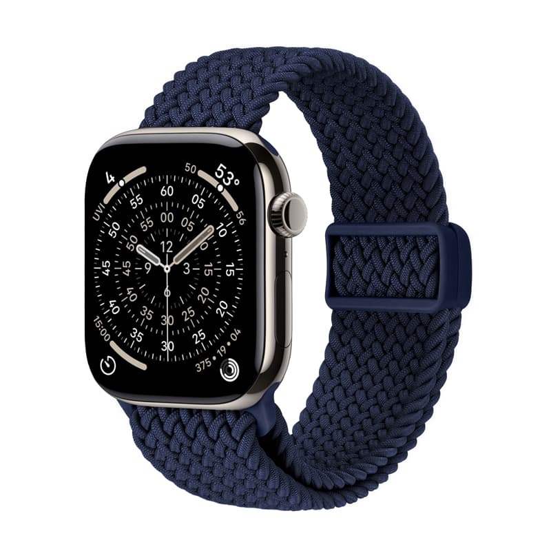 Crong Wave Band - Braided strap for Apple Watch 44/45/46/49 mm (navy blue) 5