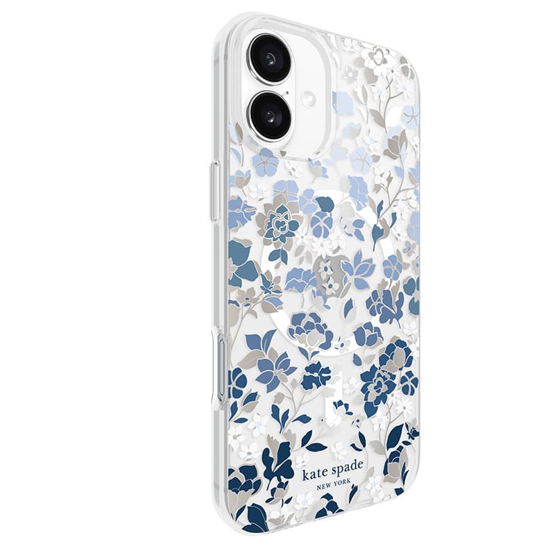 Kate Spade New York Protective Gems MagSafe - Case for iPhone 16 Plus (Flowerbed Blue) 3