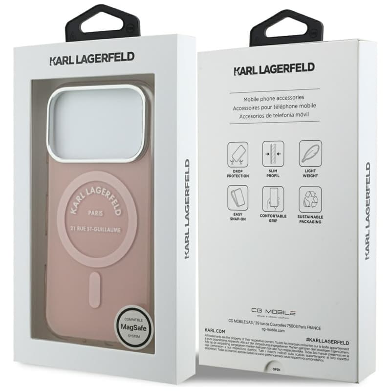 Karl Lagerfeld IML Karl RSG Logo MagSafe - Case for iPhone 17 Pro (pink) 8