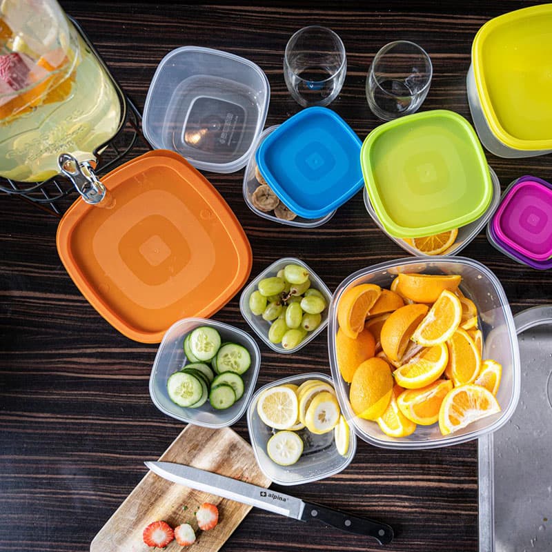 Set of 7 food storage containers 8