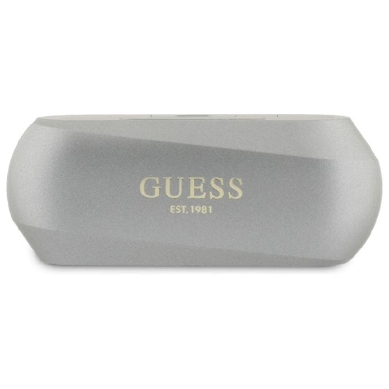 Guess Elongated Metallic Printed Logo - Bluetooth TWS Earbuds + Charging Case (Gray) 2