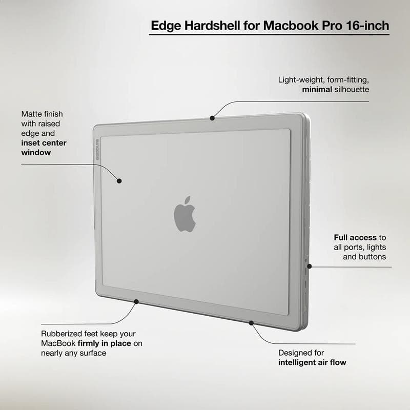 Incase Edge Hardshell Case - Case for MacBook Pro 16" (M4/M3/M2/M1/2024-2021) (Clear) 7