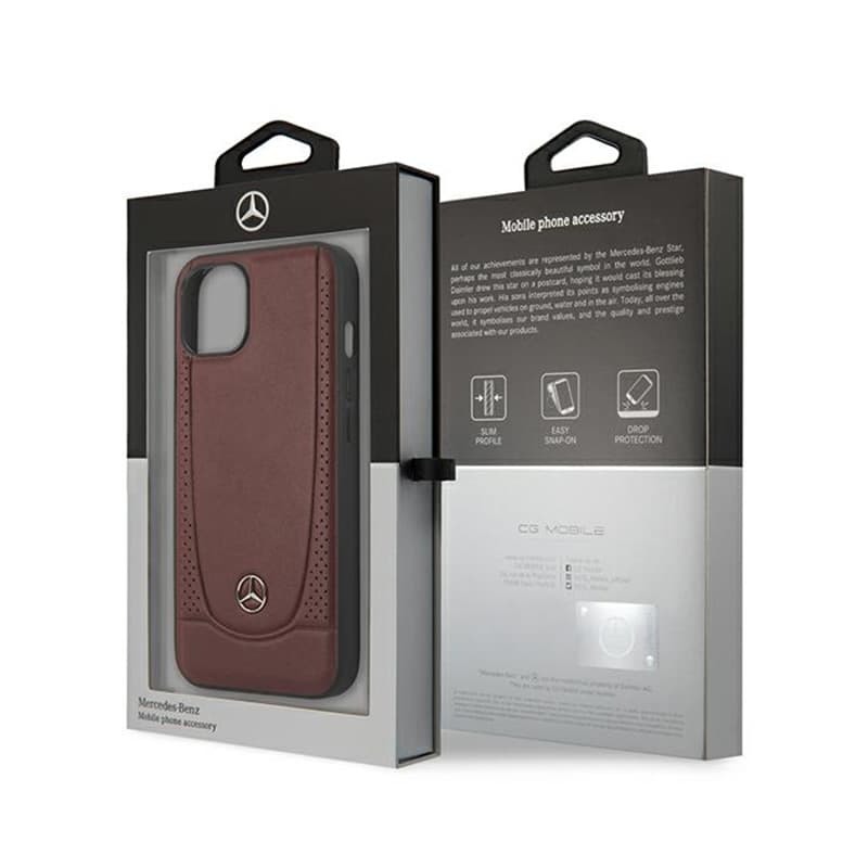 Mercedes Leather Urban Line - Case for iPhone 15 (red) 8