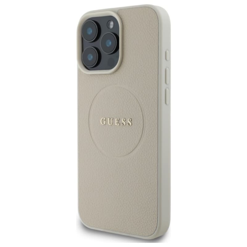 Guess Grained Ring MagSafe - Case for iPhone 16 Pro Max (beige) 2