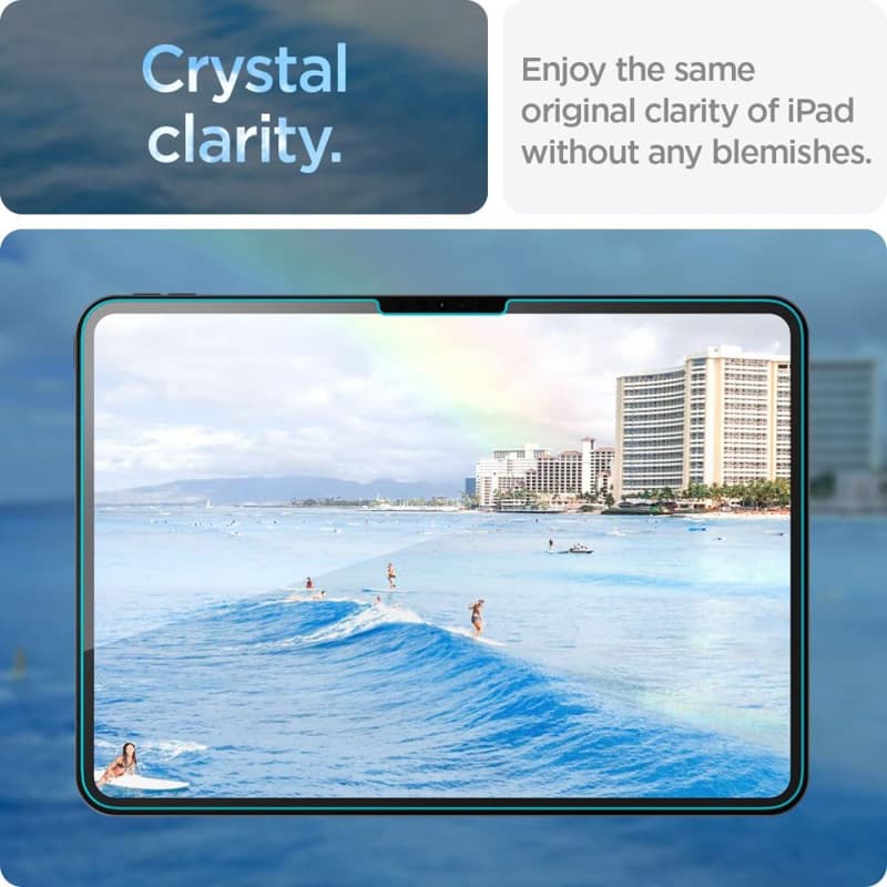 Spigen GLAS.TR EZ FIT - Tempered glass for iPad Pro 11" (M5,2025 / M4, 2024) (Transparent) 6