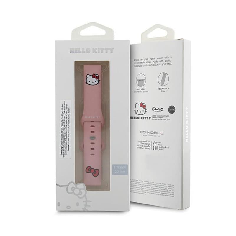 Hello Kitty Silicone Kitty Head - Universal strap for smartwatch 20 mm (pink) 4
