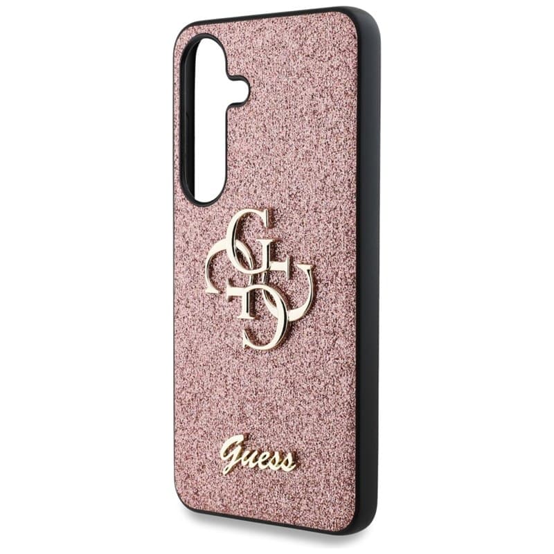 Guess Fixed Glitter Big 4G Metal Logo - Case for Samsung Galaxy S25 (pink) 6