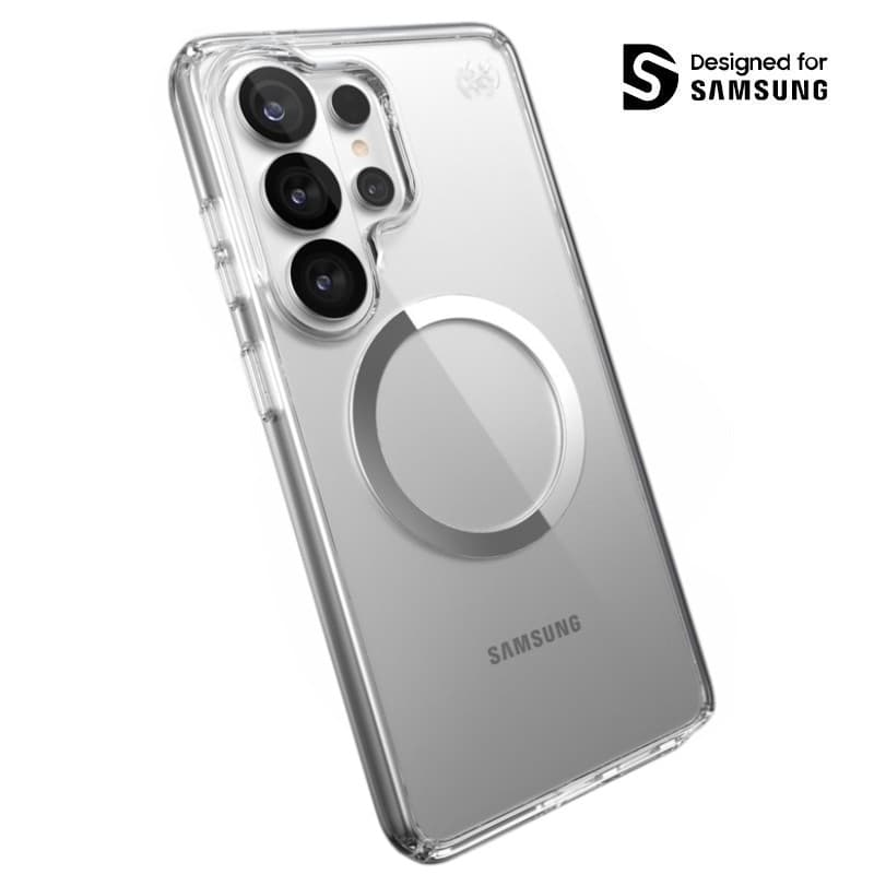 Speck Presidio Perfect-Clear Magnet - Samsung Galaxy S26 Ultra MagSafe Case (Clear/Clear/Silver) 1