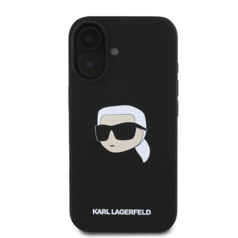 Karl Lagerfeld Silicone Karl Head Print MagSafe - Case iPhone 16 (black) 4