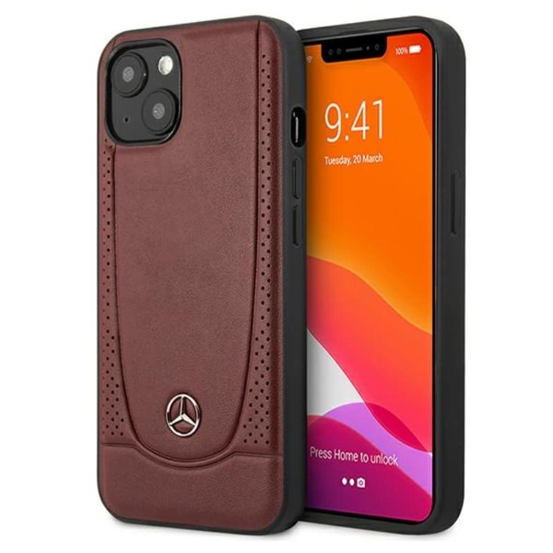 Mercedes Leather Urban - Case for iPhone 13 mini (Red) 1