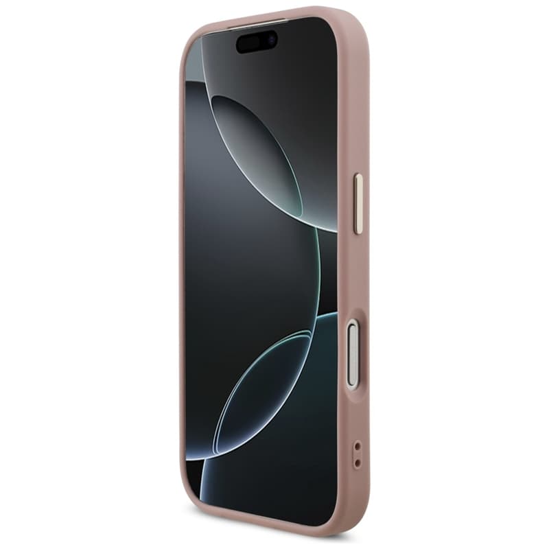 Guess Fixed Glitter Big 4G Metal Frame - Case iPhone 17 Pro (pink) 5