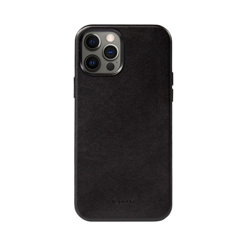 Crong Essential Cover Magnetic - iPhone 12 Pro Max MagSafe Leather Case (Black) 8