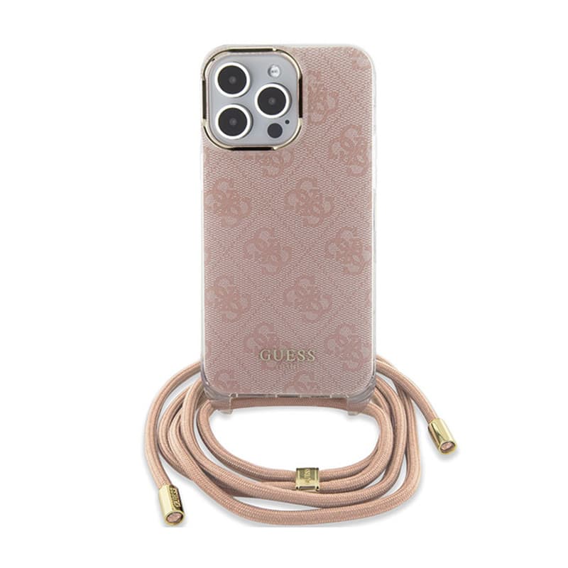 Guess Crossbody Cord 4G Print - iPhone 15 Pro Case (pink) 2