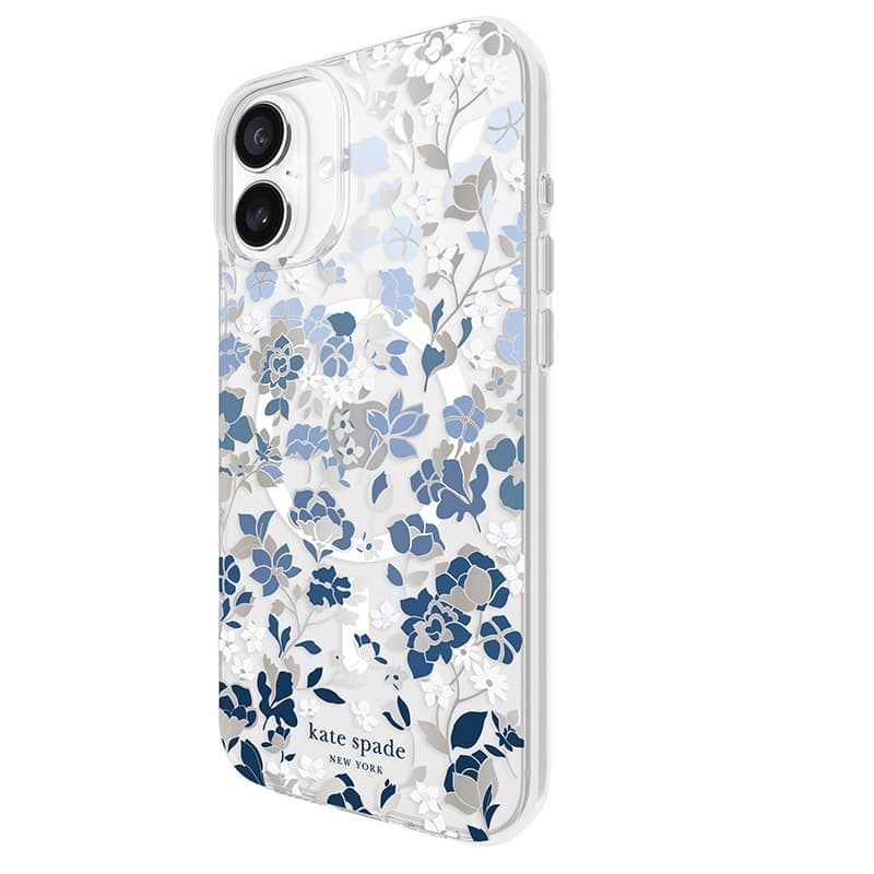 Kate Spade New York Protective Gems MagSafe - Case for iPhone 16 Plus (Flowerbed Blue) 4
