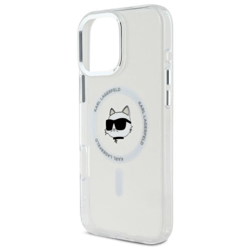 Karl Lagerfeld IML Metal Choupette Head MagSafe - Case for iPhone 16 Pro (white) 6
