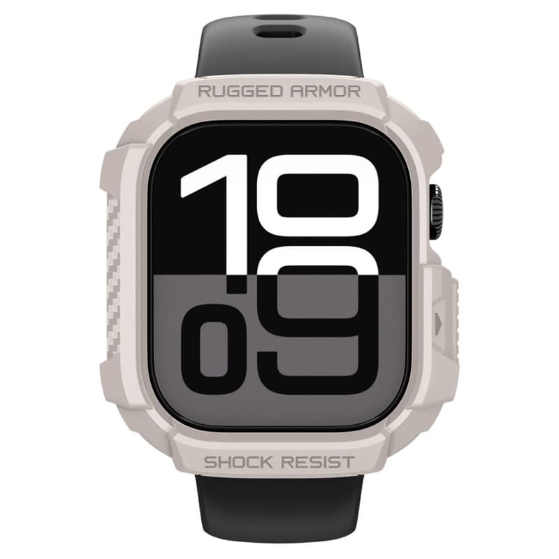 Spigen Rugged Armor V2 - Case for Apple Watch 10/11 42 mm (Dune Beige) 6