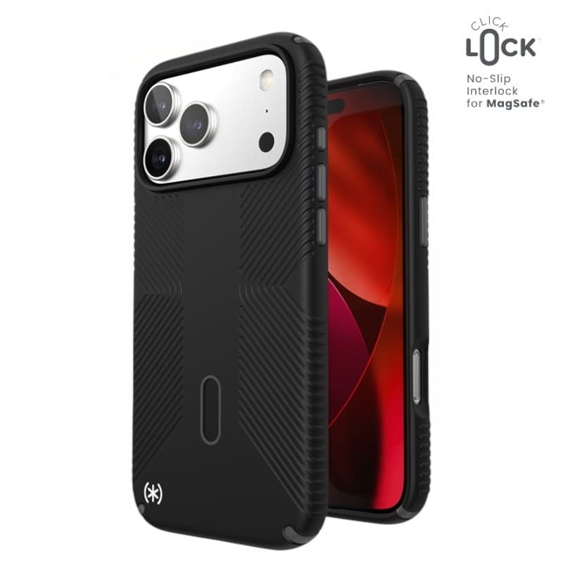 Speck Presidio2 Grip ClickLock & MagSafe Case for iPhone 17 Pro Max (Black / Gray / White) 1