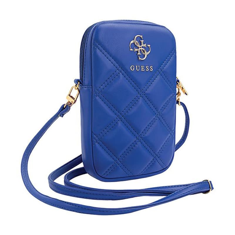 Guess Zip Quilted 4G - Phone bag (blue) 3
