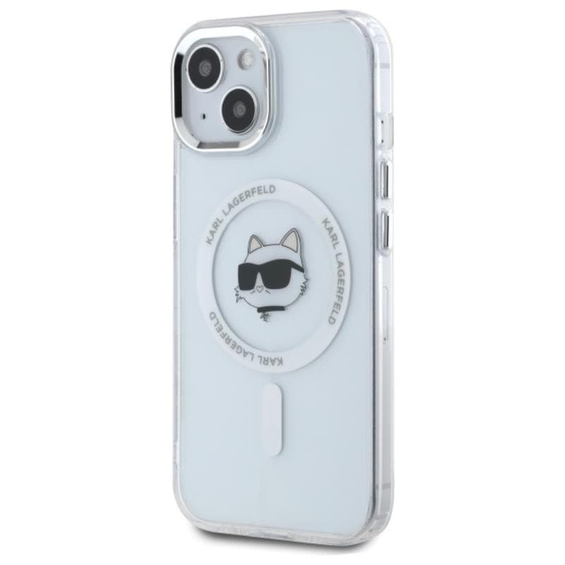 Karl Lagerfeld IML Metal Choupette Head MagSafe - Case for iPhone 15 (White) 2