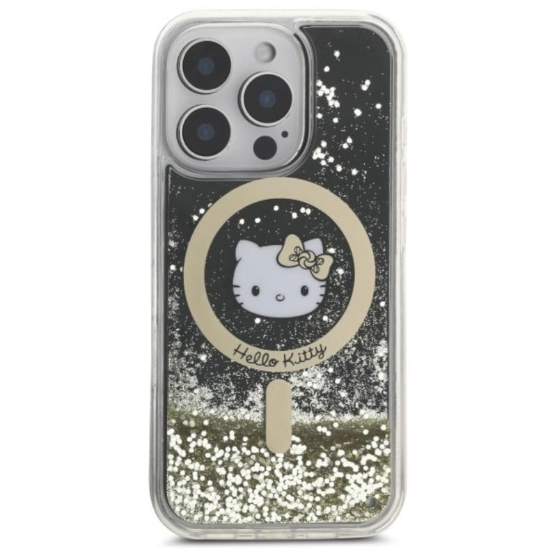 Hello Kitty Liquid Glitter Fever MagSafe - Case for iPhone 16 Pro Max (black/gold) 3