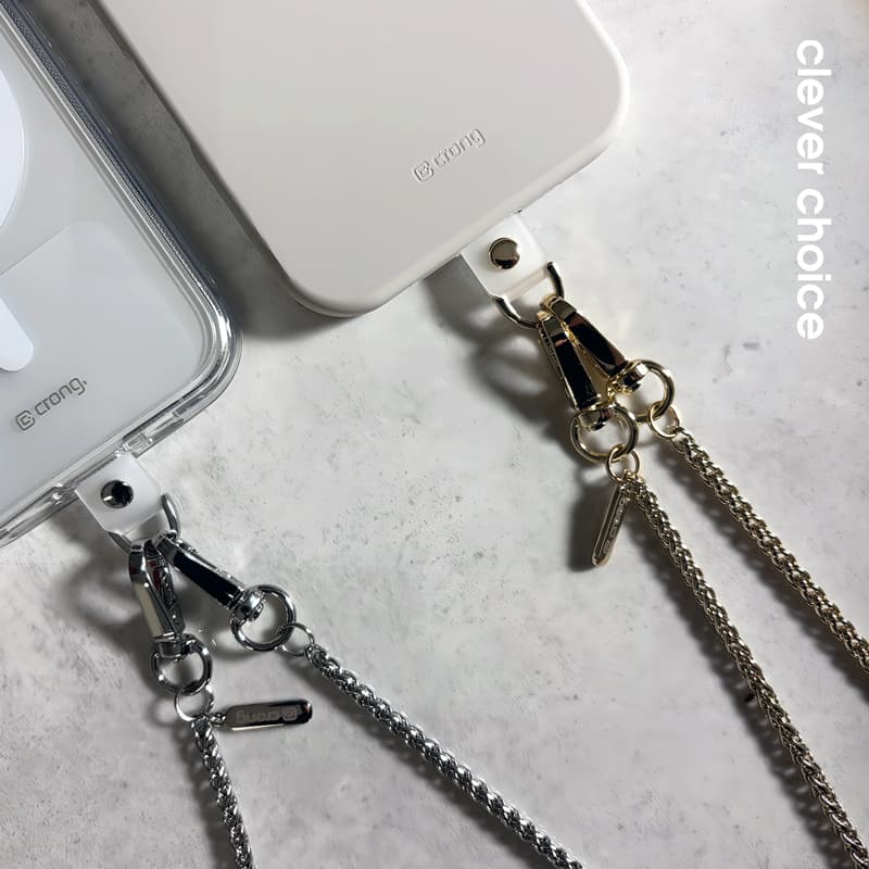 Crong Phone Crossbody - Phone Lanyard (Gold Link) 4