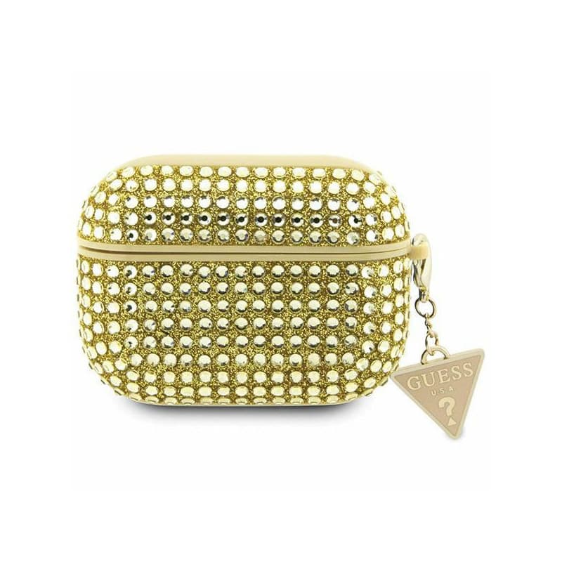 Guess Rhinestone Triangle Charm - Case for AirPods 3 (Gold) 1