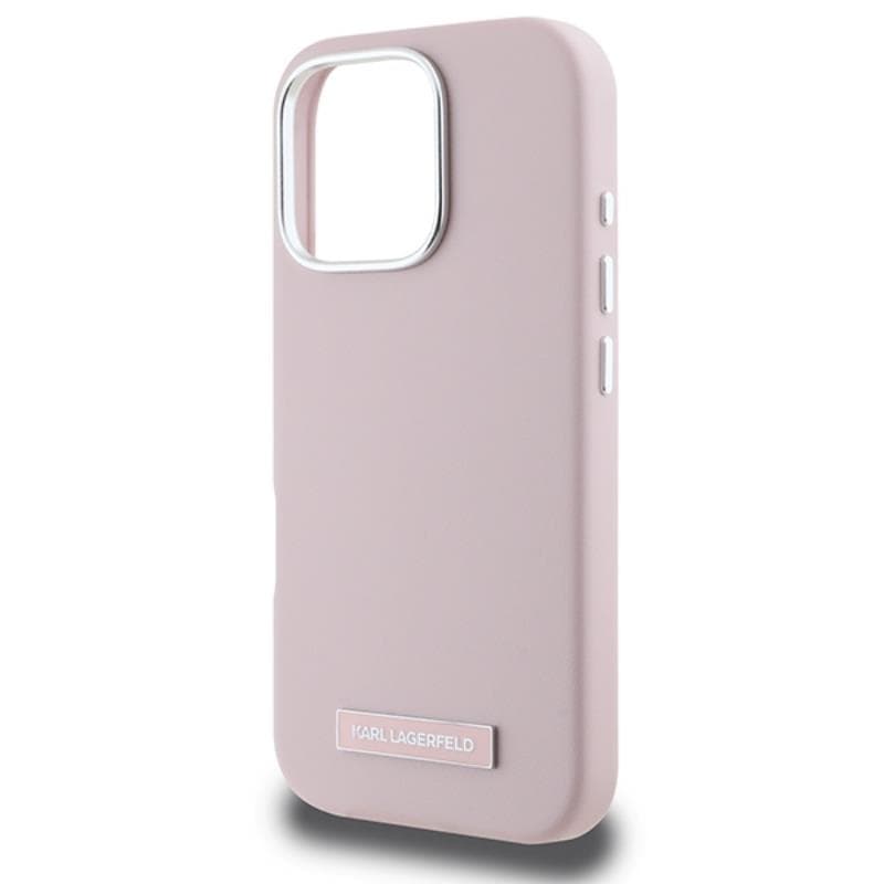 Karl Lagerfeld FW Metal Plate MagSafe - Case for iPhone 16 Pro Max (pink) 6