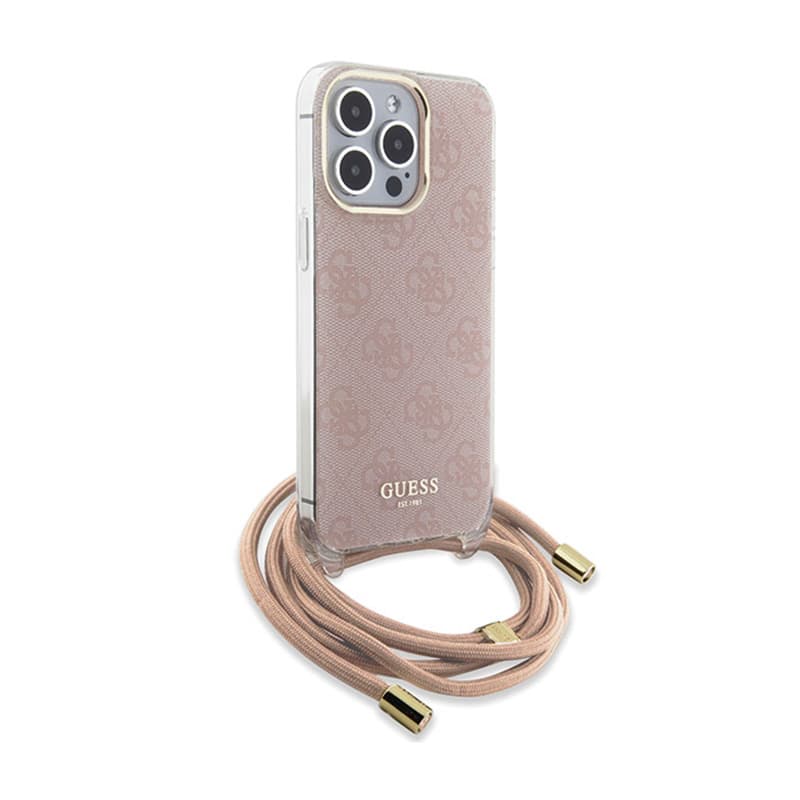 Guess Crossbody Cord 4G Print - iPhone 15 Pro Case (pink) 3