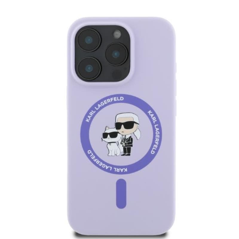 Karl Lagerfeld Silicone Karl & Choupette Ring MagSafe - Case iPhone 16 Pro (purple) 2