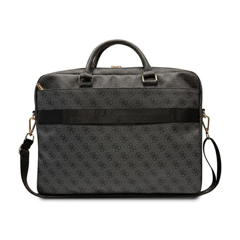 Guess 4G Printed Stripes Computer Bag - 16" Notebook Bag (Black) 3